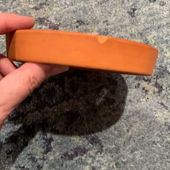 Vintage Rustic Terracotta Cheese Dome with Lid w 1 chip, as pictured - Picture 3 of 5